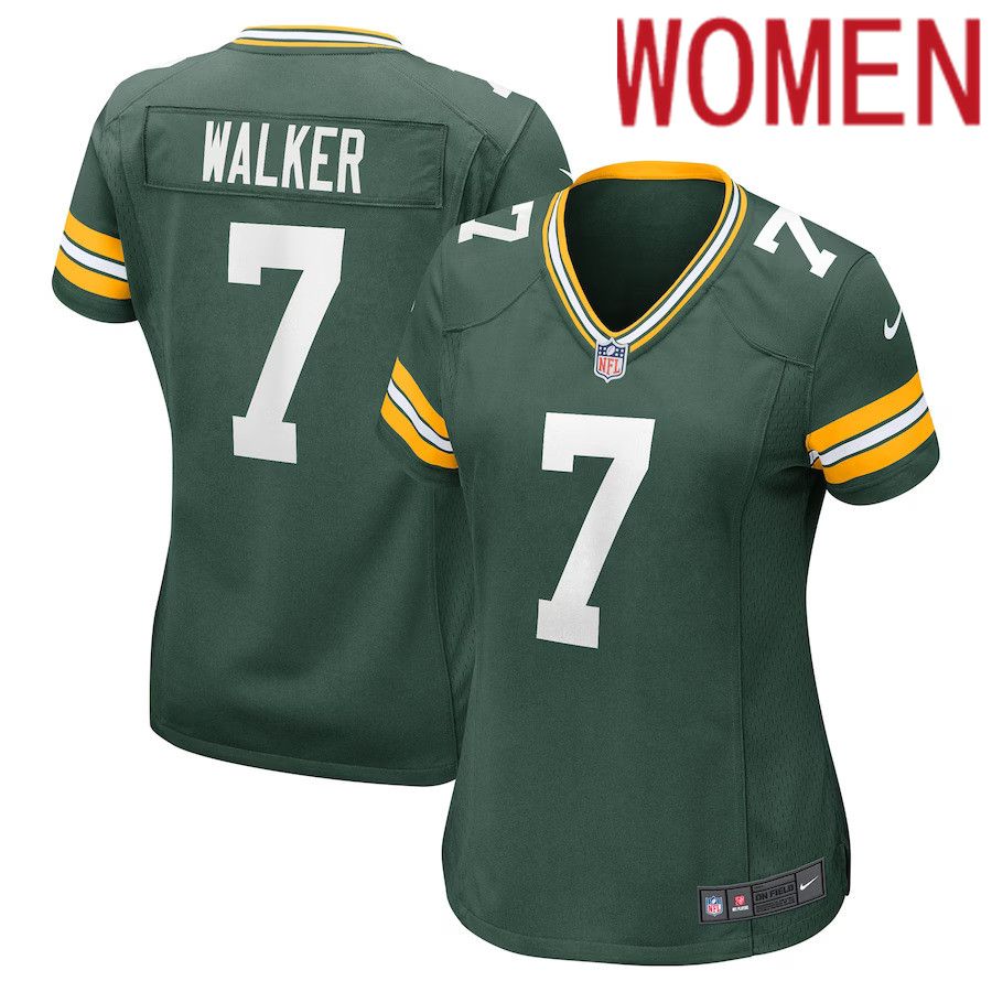 Women Green Bay Packers #7 Quay Walker Nike Green Player Game NFL Jersey->women nfl jersey->Women Jersey